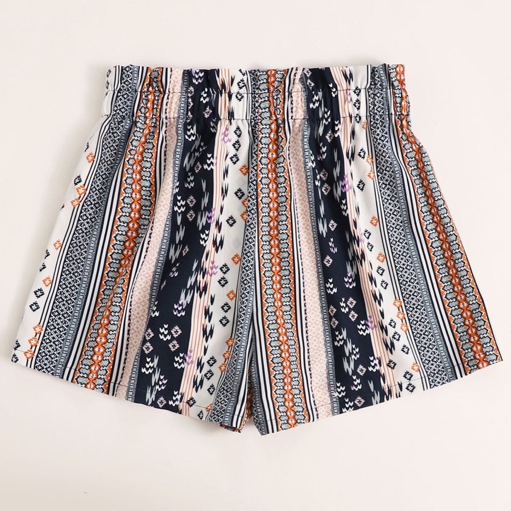 1 MED LEFT BOHO Frill High Waist Tribal Shorts - Picture 5 of 7